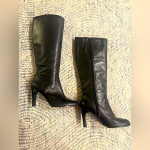 Lauren by Ralph Lauren Authentic Black Leather Heeled Boots